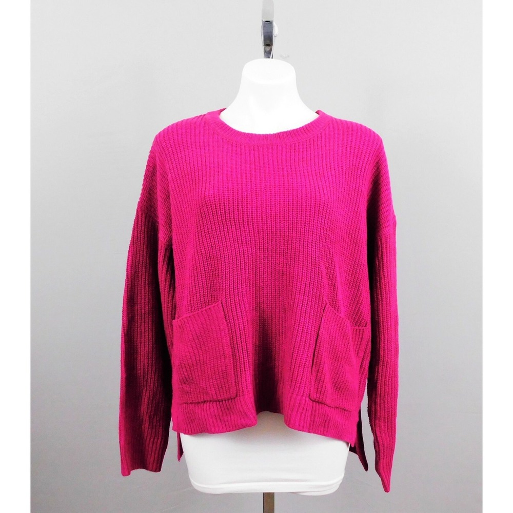 Melloday Women's Round Neck‎ Long Sleeve Sweater, Size L, Purple, New
